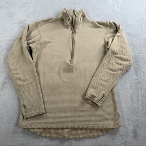 Men's Beige Quarter-Zip Sweater